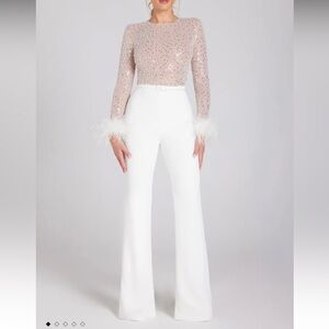 NWT Nadine Merabi Amelia White Jumpsuit